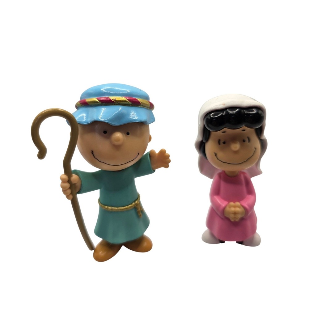 Peanuts Christmas Nativity Pageant Charlie Brown Lucy Figurines Holiday  /D1
